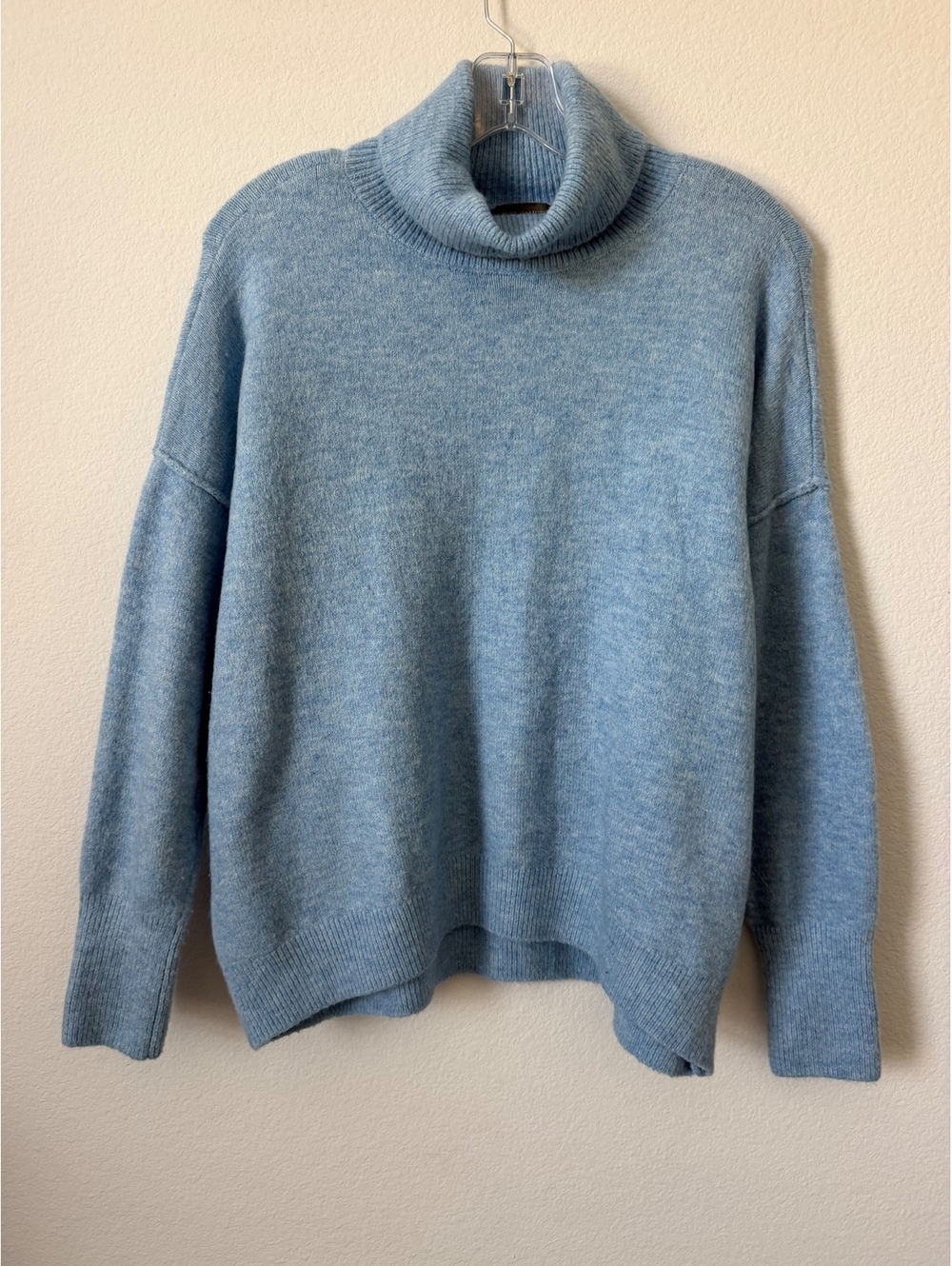Vince Camuto Long Sleeve Cowl Neck Light-blue Pullover Sweater Women's Size M